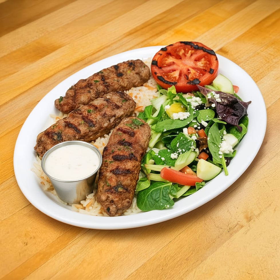 Kafta Kabob Plate.
