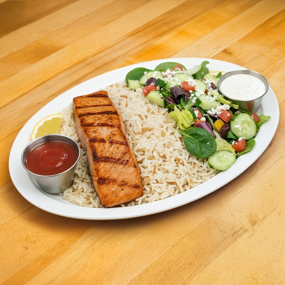 Grilled Salmon Plate.